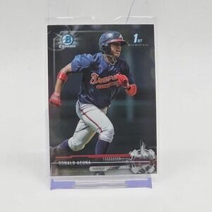 Ronald Acuna Jr 2017 Bowman Chrome 1st Bowman Prospect Card‎ BCP127 Braves
